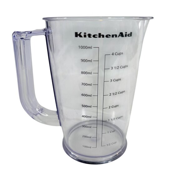 KitchenAid Immersion Blender 1 Liter Measuring Mixing Pitcher With Lid 4 Cup - Picture 5 of 12